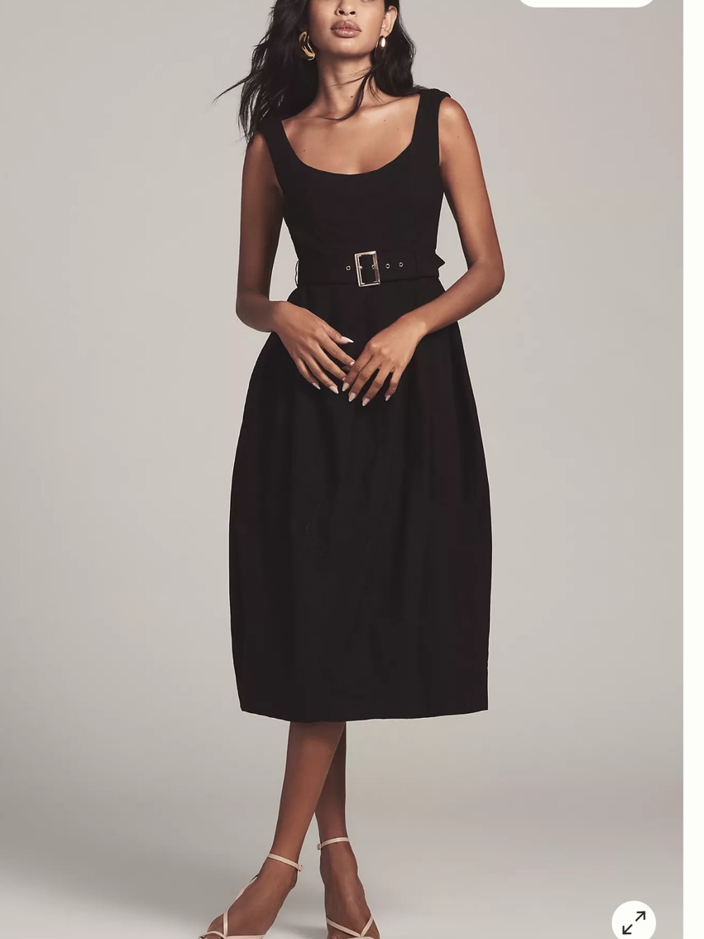 Anthropologie Belted Tulip Midi Dress